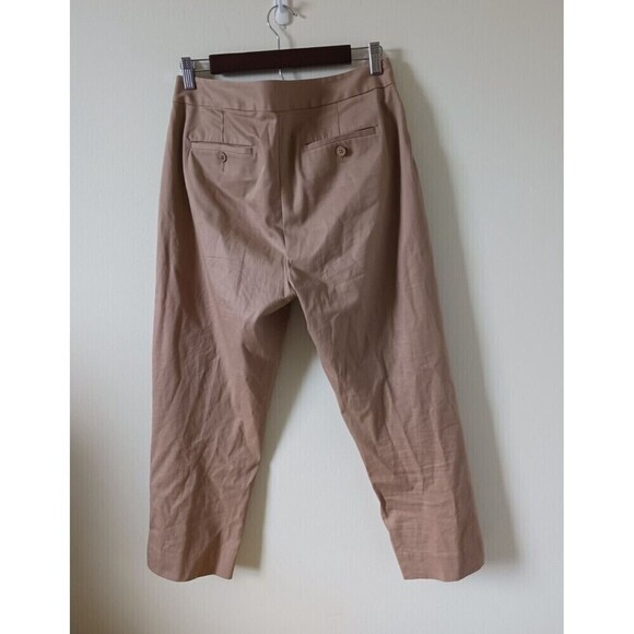 Talbots Curvy‎ Crop Pants Stretch Straight Leg Pockets Beige Size 6 - Picture 2 of 6